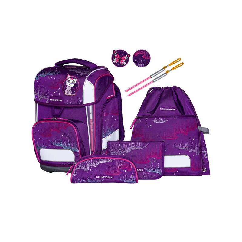 Schneiders Ergolite, Schulranzen-Set 9-teilig, Wavy Dots