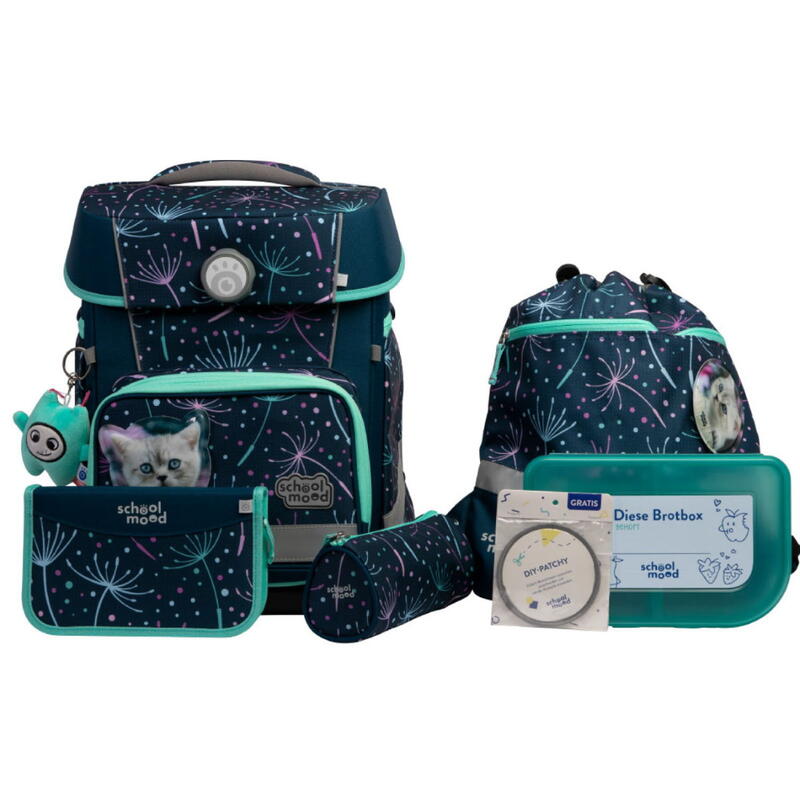 School Mood Champion Maxx Pro Schulranzen-Set 7-tlg. Lina (Ktzchen)