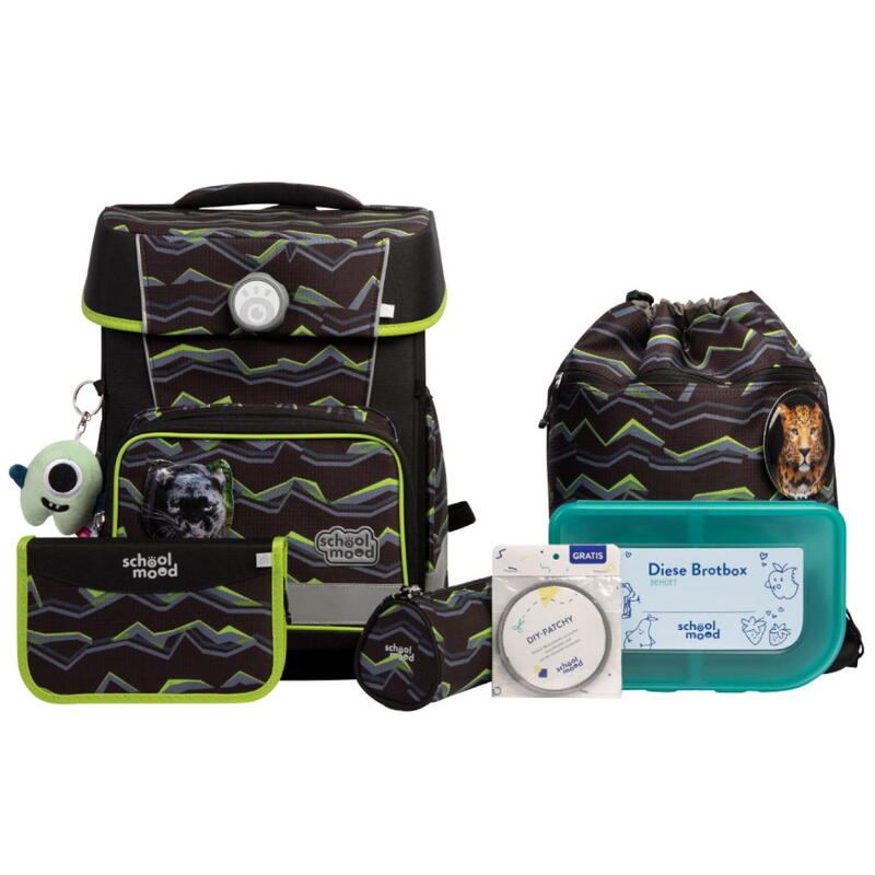 School Mood Champion Pro Schulranzen-Set 7-tlg. Finn (Raubkatze)