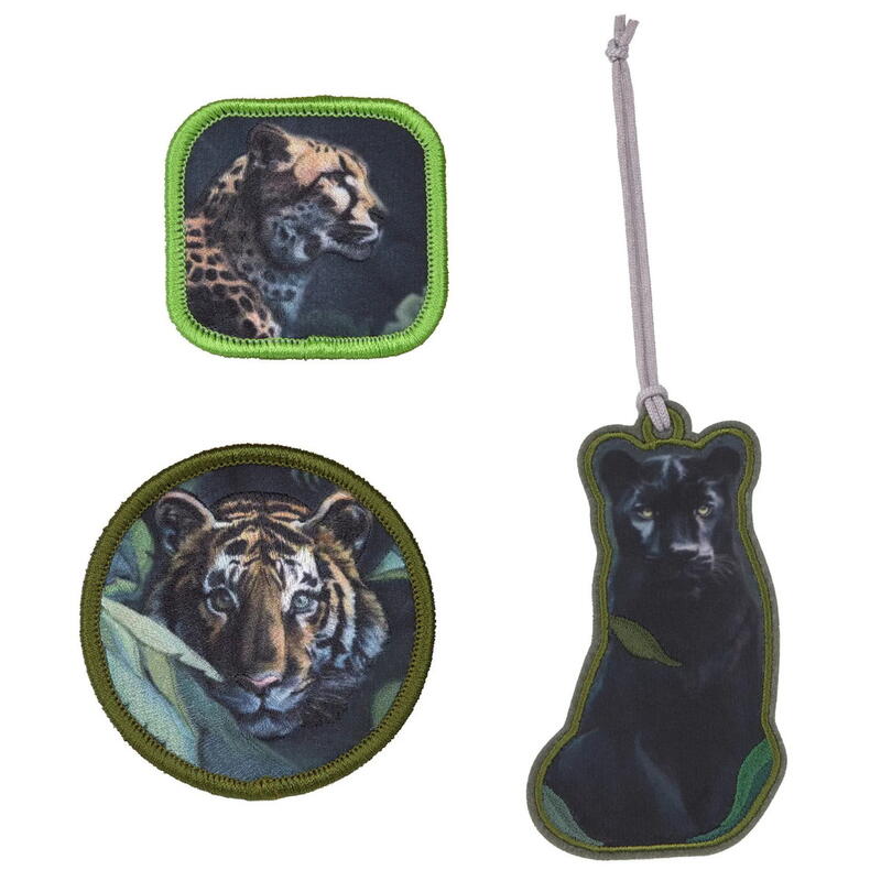 School Patches-Set, 3-teilig, 2 Patches + 1 Anh�nger, Wild Cats