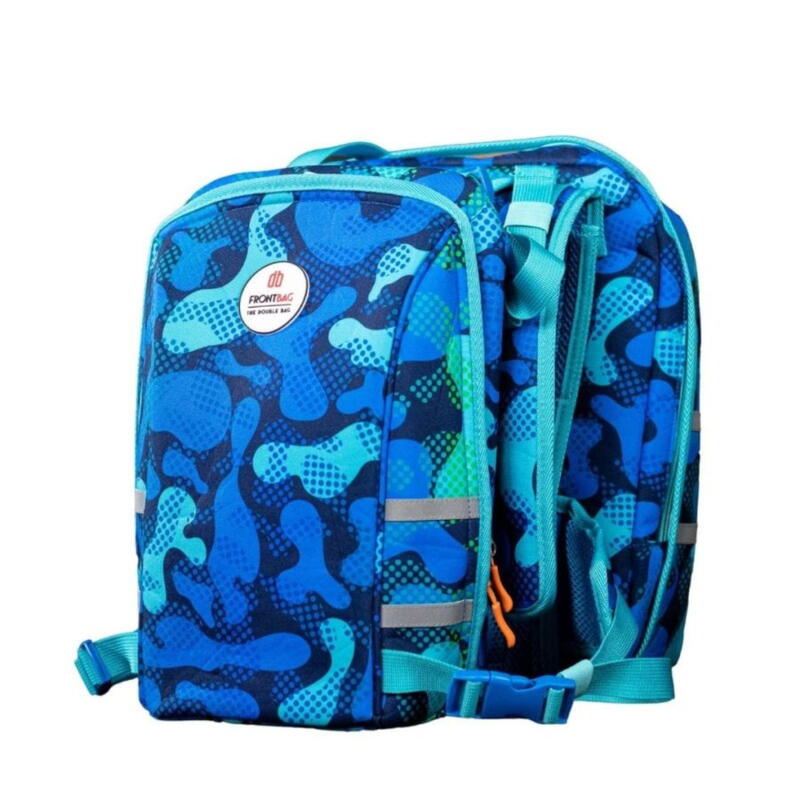 Schulranzen Set Frontbag The double Bag Camoublue Schulrucksack