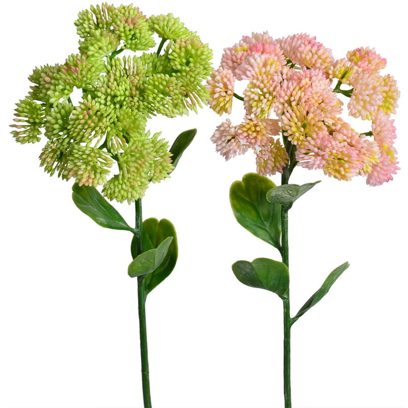 Sedum-Zweig, Sukkulente künstlich, Kunstpflanze, Kunstblume, künstlicher Blumenzweig