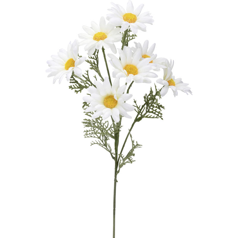 Margeritenzweig 56cm weiß DP Kunstblumen Seidenblumen künstliche Margeriten 