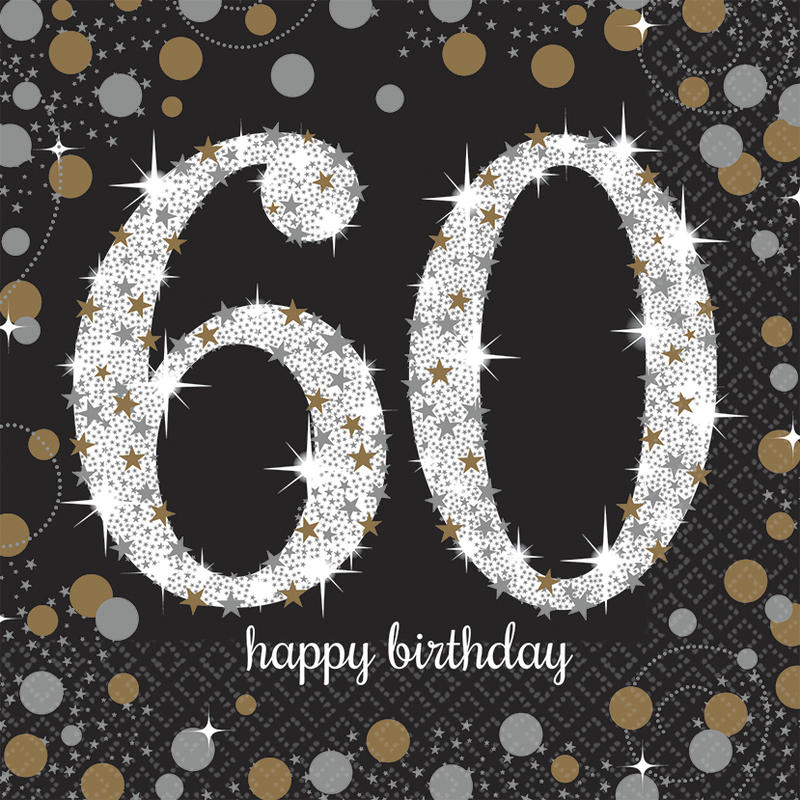 Verpackungs Deko "60" zum 60.Geburtstag Geschenk Dekoration Party Deko