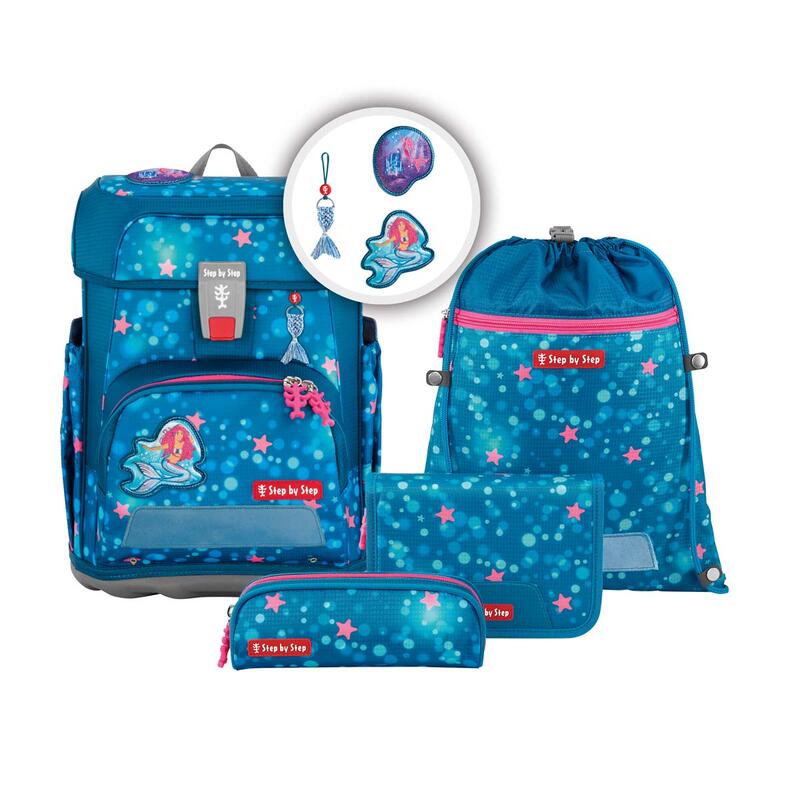 Step by Step CLOUD, Schulranzen-Set 5-teilig, Mermaid Lola