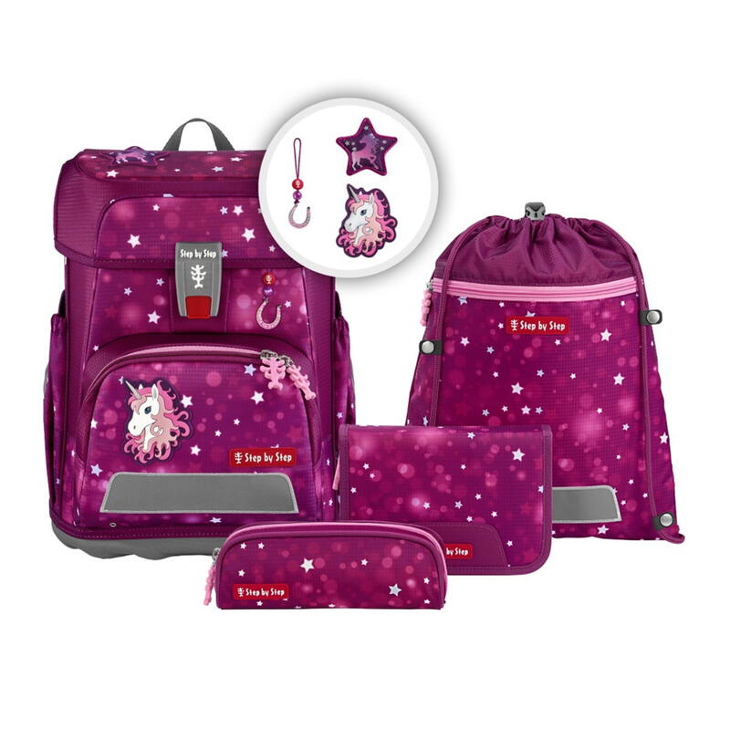 Step by Step CLOUD, Schulranzen-Set 5-teilig, Sweet Unicorn Nuala