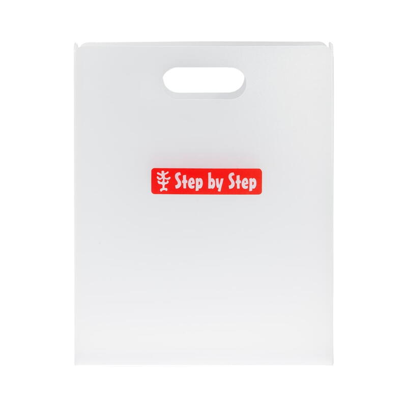 Step by Step Heftbox mit Tragegriff,transparent
