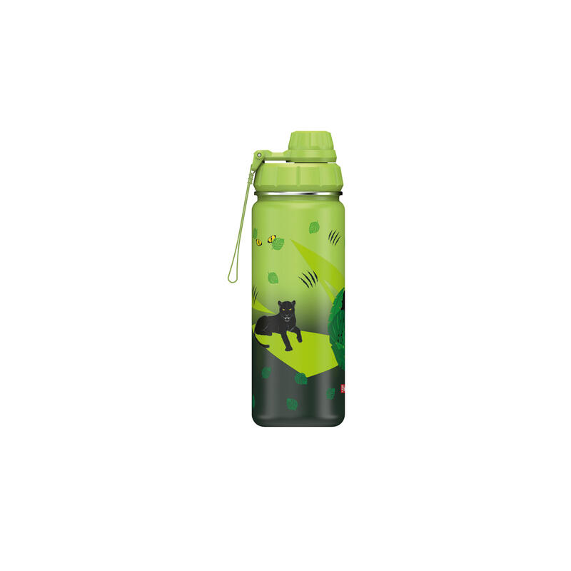 Step by Step - Isolierte Edelstahl-Trinkflasche Black Cat