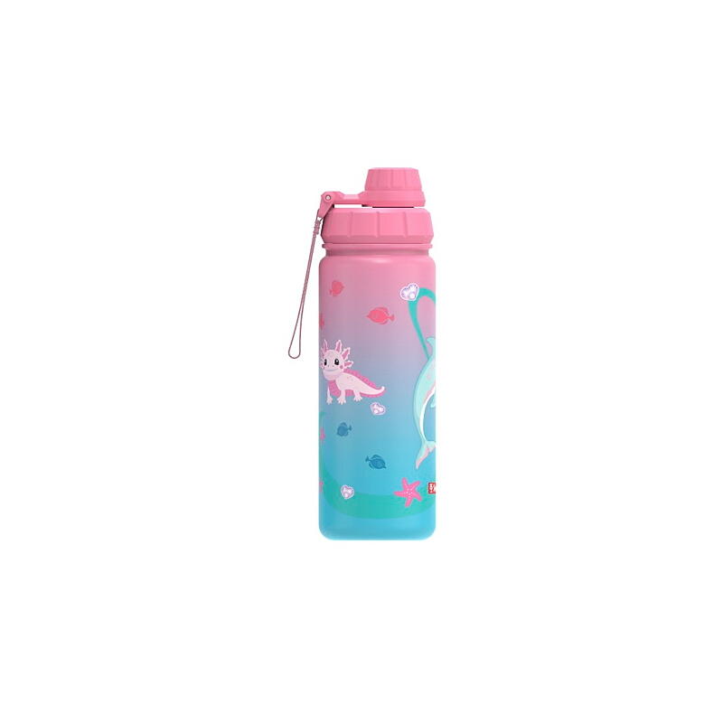 Step By Step Isolierte Trinkflasche Aus Edelstahl – 0,5 Liter, Rot-blau, BPA-frei, Auslaufsicher, Für Kohlensäurehaltige Getränke & Schultasche – 100% Recycelbar