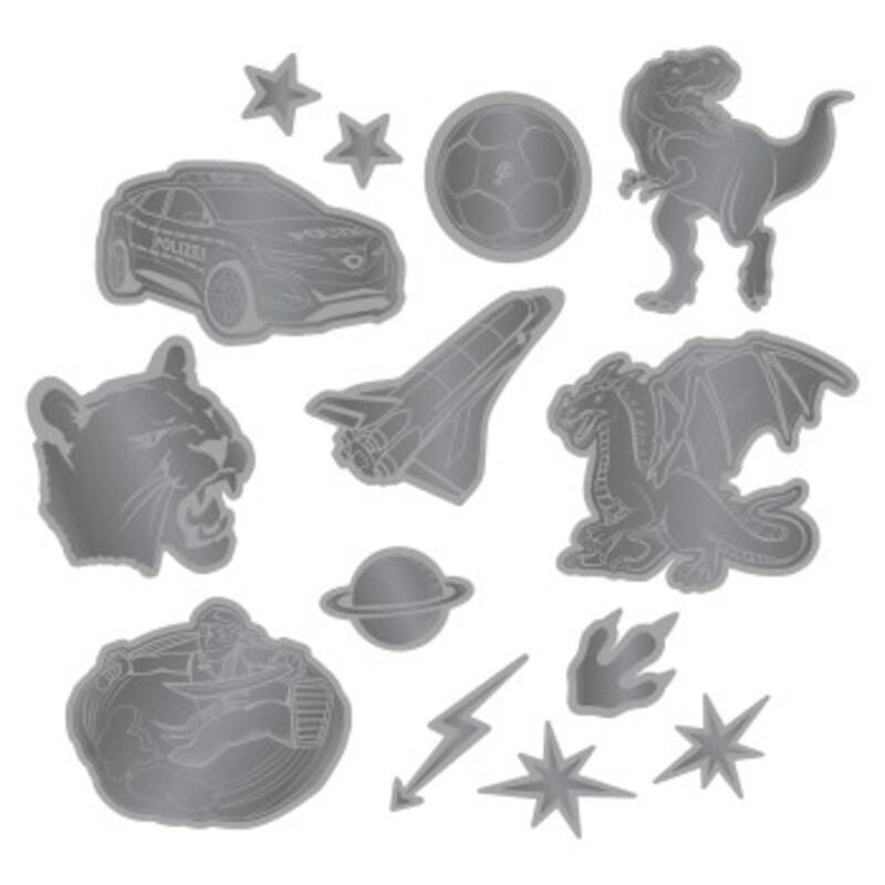 Step by Step Reflektierendes Sticker-Set, schwarz
