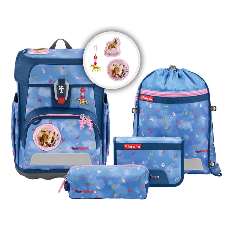 Step by Step Schulranzen-Set 5-teilig, CLOUD Spielburg, Pferdefreunde, Horse friends - Limited Edition