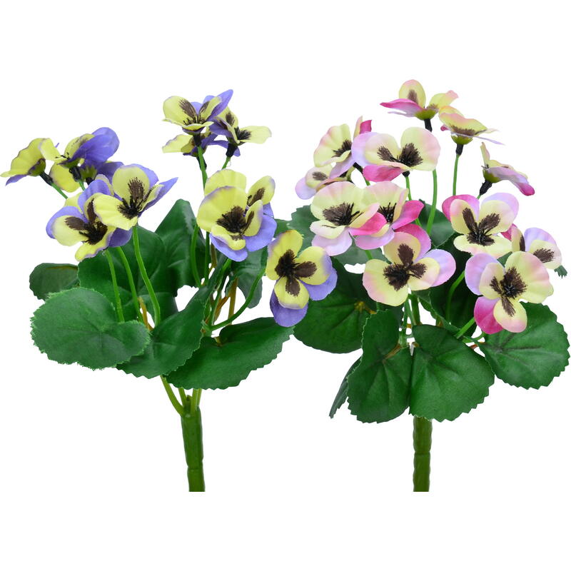 Stiefmtterchen-Busch, knstliches Stiefmtterchen, Veilchen, Seidenblume, Kunstblume, Kunstpflanze