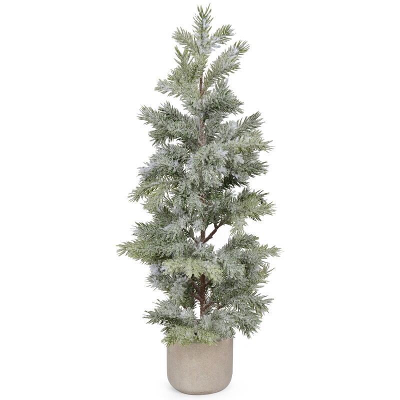 Weihnachtsbaum, Tannenbaum Keramiktopf, künstlicher beschneit im Dekobaum günstig online bestellen