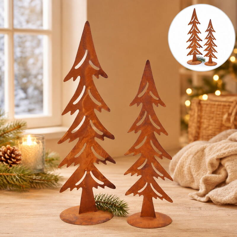 Tannenbaum in Rostoptik, Metallbaum Rost, Rostdeko, Weihnachtsdeko, Metall-Tanne