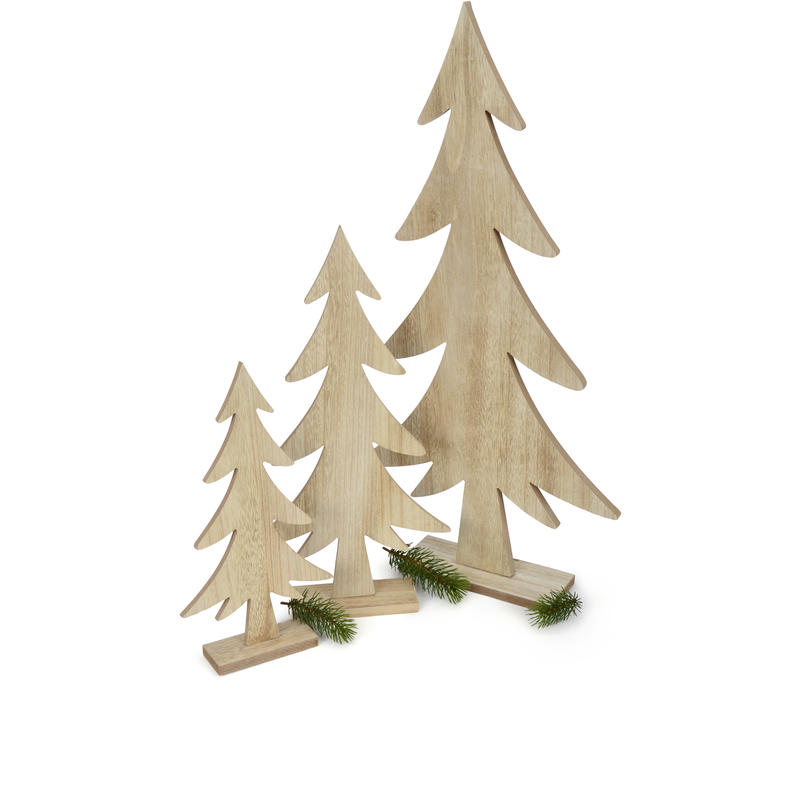 Tannenbaum mit Maserung, aus Holz, Weihnachtsdeko