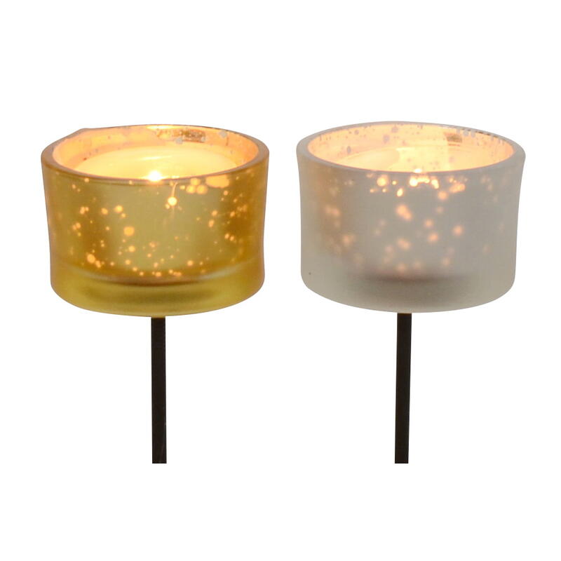 Teelichthalter Glas Mit Stiel Zum Stecken Teelichthaltglas für Gestecke, Kerzenhalter, Teelichthalter gold und