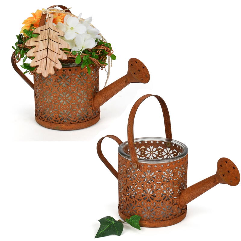 Windlicht Gießkanne Rost, DekoGießkanne, MetallGießkanne, Gartendeko