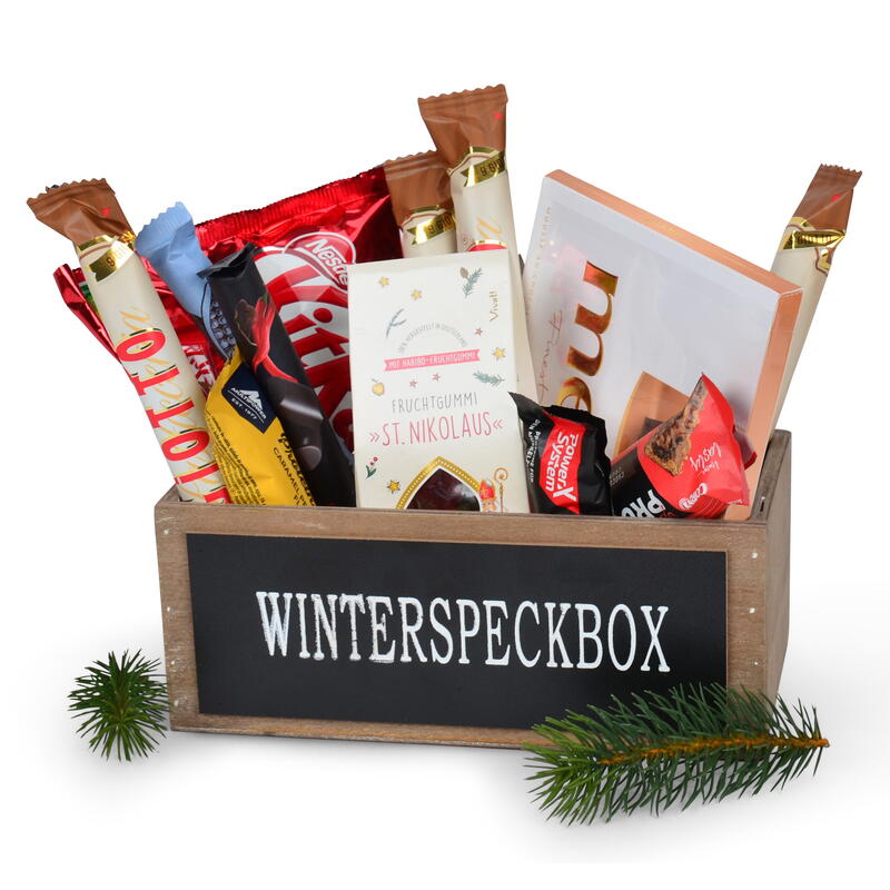 Winterspeckbox, Winterspeckkiste, Geschenkkiste, Holzkiste, Geschenkverpackung, Geschenkbox