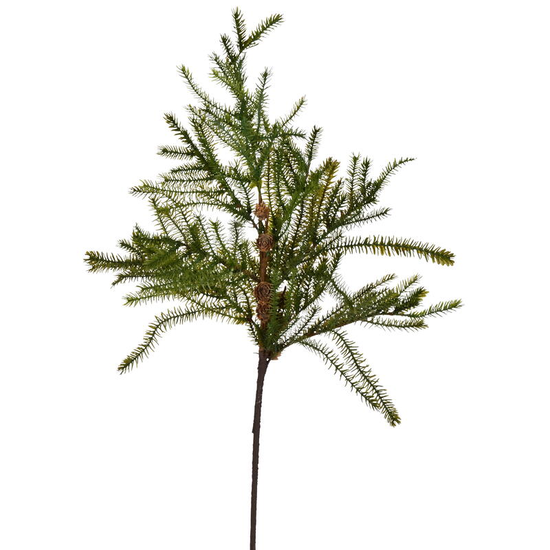 Zweig mit Tannenzapfen, Tanne, Weihnachtsdeko, Deko Weihnachten, Kunstpflanze, Tannenzweig