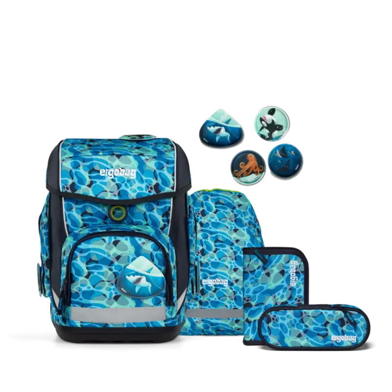 ergobag Schulranzen Cubo, 5-teiliges Set, AbtauchBr
