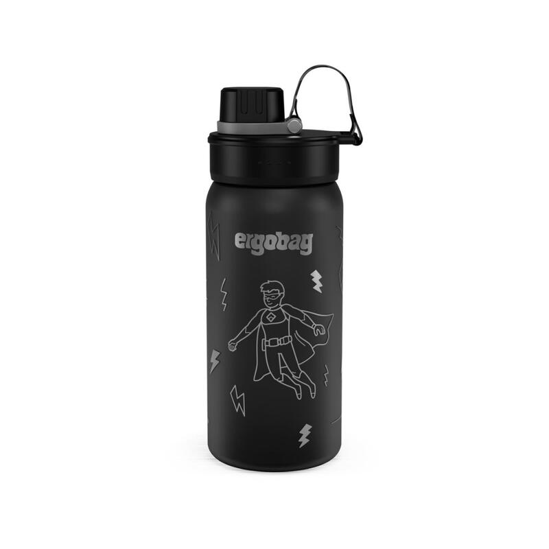 ergobag-Trinkflasche Tritan, Superheld schwarz