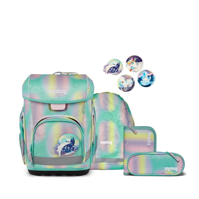 ergobag cubo light, Schulranzen-Set, 5-teilig, ZauB�rwelt