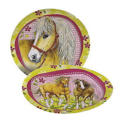  8 Charming Horse Pappteller Ø 23 cm, Party Deko, Partydekorationen, Kinderparty