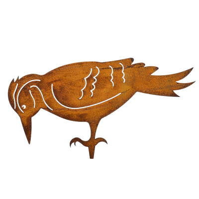 Baumstecker Specht, Rost-Specht, Specht zum Stecken. Dekostecker Specht, Rostdeko, Metallspecht, Metallvogel, Rostvogel 