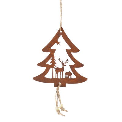 Dekohänger Baum, Rosthänger, Rostdeko,  Metallbaum zum Hängen, Rosttanne zum Hängen, Weihnachtsdeko, Weihnachtshänger