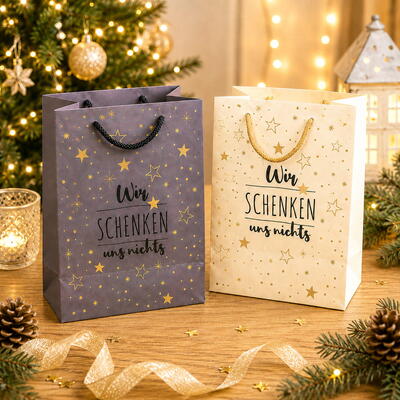  Geschenkt�te- Wir schenken uns nichts,Weihnachts-T�te, Weihnachts-Geschenkt�te, Geschenkverpackung Weihnachten 