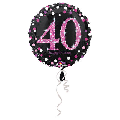   Sparkling Pink- Folienballon 30, 43 cm, Ballon, Luftballon, Party Deko, Partydekorationen, Geburtstag