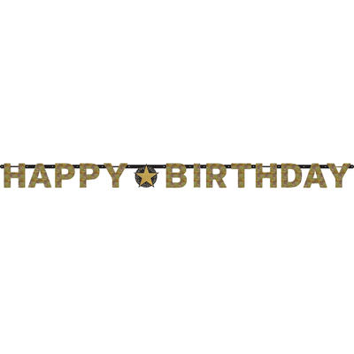  goldene Happy Birthday-Girlande, Party Deko, Dekorationen zum Geburtstag, Geburtstagsdekorationen, Partydekorationen, Dekogirl