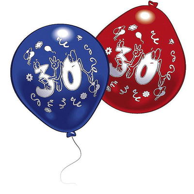 10 Luftballon Zahl '30', Party Deko, Partydekorationen, Geburtstag