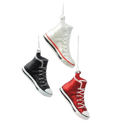 Baumschmuck Sneakers, Weihnachtsdeko, Christbaumschmuck aus Glas, Baumhnger, Christbaumhnger Turnschuhe