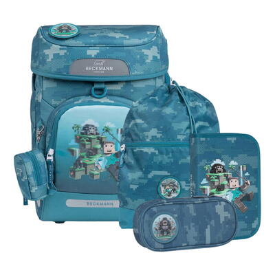 Beckmann Plus Air, Schulranzen-Set 6-teilig, Jungle Game