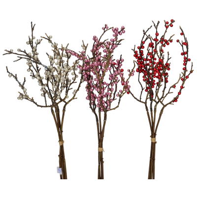 Beerenpick 23 cm verschiedene Farben, Kunstpflanzen, Herbstdeko, Winterdeko