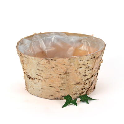 Birken-Pflanztopf rund, Birkentopf, Pflanztopf Birke, bertopf, Holztopf, Naturdeko, Pflanzgef