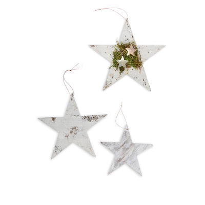 Birken-Stern geweit, Weihnachtsdeko, Deko Weihnachten, Sterne
