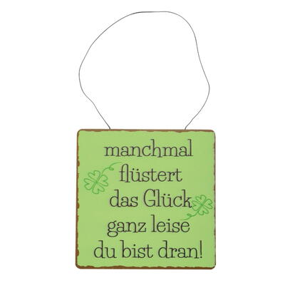 Blechschild Glck, Metallschild, Schild, Dekoschild, Glcksschild