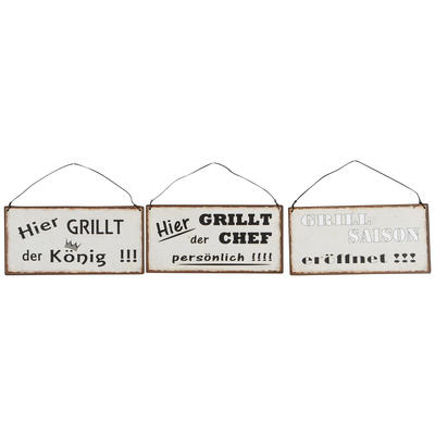 Blechschilder - Grillen sortiert, Metallschilder, Dekohnger Wanddeko