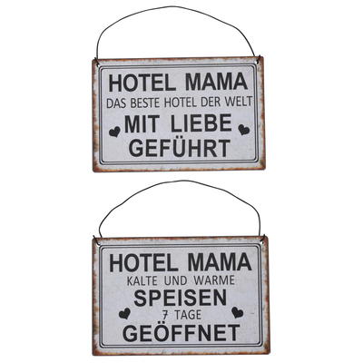 Blechschilder Hotel Mama, Metallschild, Schild, Hotel Mama-Schild