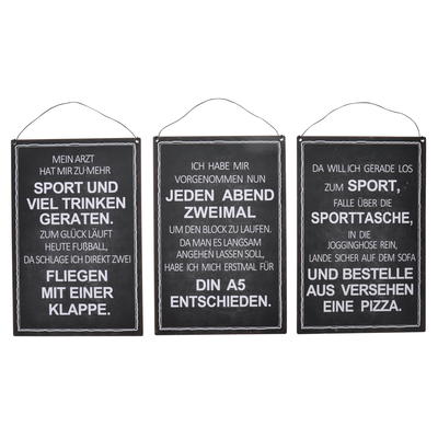 Blechschilder Sport, Schild, Metallschild, Schild mit Spruch