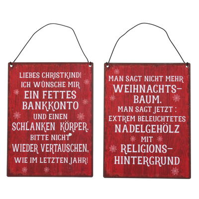 Blechschilder Weihnachtswunsche Gunstig Online Bestellen