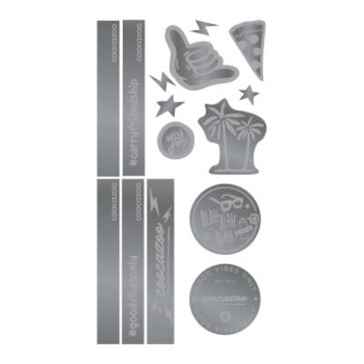 Coocazoo Reflektierendes Sticker-Set, Silver