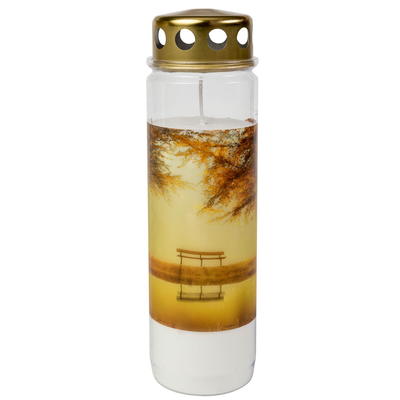 Schlaraffenland Grosse Led Grabkerze Mit Motiv 21 Cm Hoch