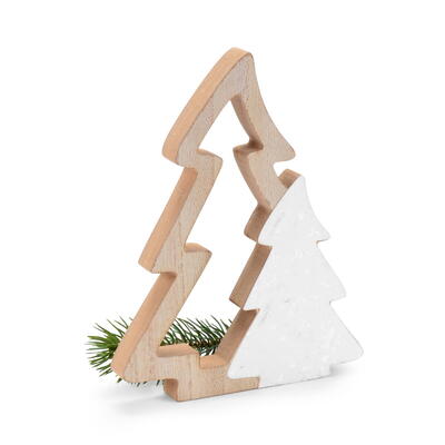 Deko-Baum, Holzbaum, Holz-Baum, Aufsteller Baum, Deko-Tanne, Weihnachtsdeko, Winterdeko