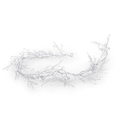 Deko-Zweig-Girlande silber, Dekogirlande, Silbergirlande, Girlande, Weihnachtsgirlande, Weihnachtsdeko 