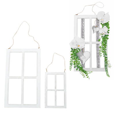 Dekohnger Fensterrahmen, Holzfenster zum Hngen, Deko-Fenster, Fenster Deko