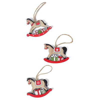 Dekohnger Schaukelpferd, Weihnachtshnger, Baumschmuck, Baumhnger, Holzhnger Schaukelpferd