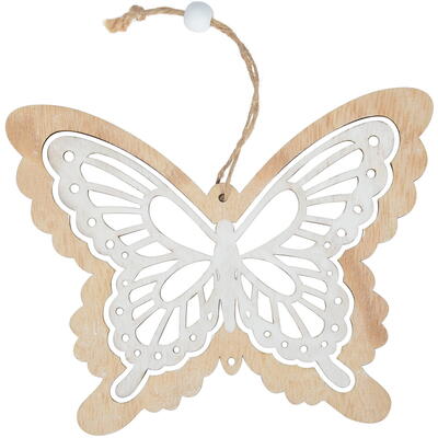 Dekohnger Schmetterling aus Holz, Holzhnger, Frhlingshnger, Holz-Schmetterling, Schmetterlings-Hnger